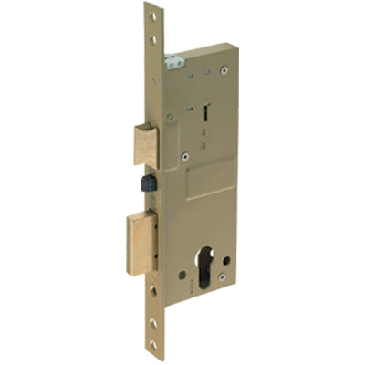 SERRATURA LEGNO INFILARE ELETTRICA 58100 YALE - B.Q OTT. SATINATO F.MM 22 F.SAGOM M2+SCR E.MM 50