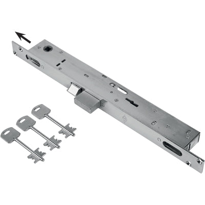 SERRATURA MONTANTE INFILARE 6603 FEB - B.Q NICH F.MM 25 DM M2 TRIPL+SCR+Q8 E.MM 23