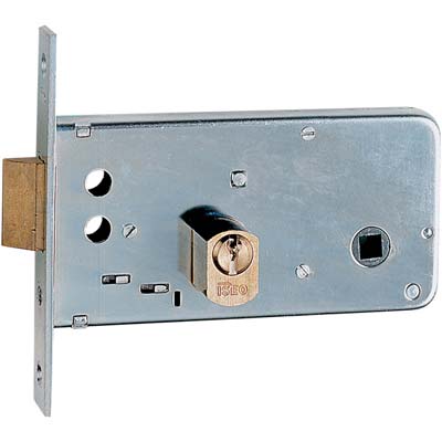 SERRATURA METALLO INFILARE 725 ISEO - B.Q ZINC F.MM 22 C.SFACC M1+SCR H.MM 72 E.MM 60