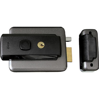 SERRATURA CANCELLO APPLICARE ELETTRICA 52N ISEO - VERN C.TONDO FISSO SCR+ PULSANTE E.MM 50/80 DX/SX