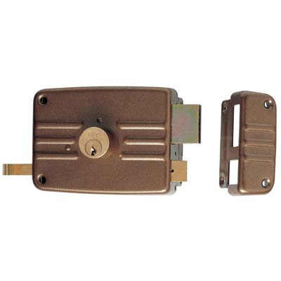 SERRATURA LEGNO APPLICARE 430 ISEO - C.TONDO FISSO M3+TIRANTE E.MM 60 DX