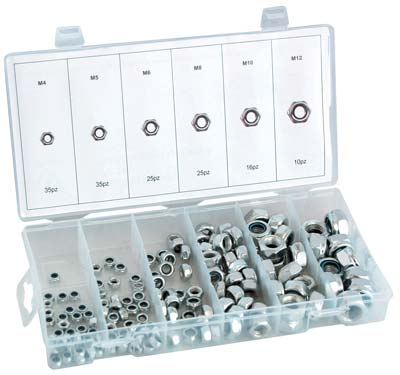 DADO ESAGONALE AUTOBLOCCANTE IN KIT SELF HAND - ZINCATO M 4/12 CF=PZ 146