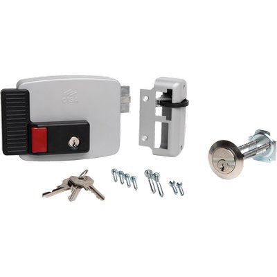 SERRATURA LEGNO APPLICARE ELETTRICA 11670N CISA - VERN C.STACCATO+SCR+M1+PULSANTE E.MM 50/80 SX