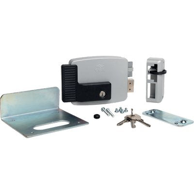 SERRATURA METALLO APPLICARE ELETTRICA 11761N CISA - ZINC C.TONDO FISSO M2+SCR+TETT E.MM 50/70 DX