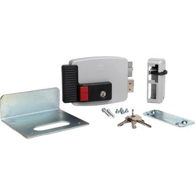 SERRATURA METALLO APPLICARE ELETTRICA 11771N CISA - ZINC C.TONDO FISSO M2+SCR+PULS+TETT E.MM 50/70 SX