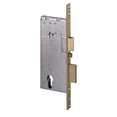 SERRATURA LEGNO INFILARE ELETTRICA 12011 CISA - B.Q OTT. SATINATO F.MM 22 F.SAGOM M2+SCR E.MM 50