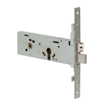SERRATURA METALLO INFILARE 56357 CISA - B.Q INOX F.MM 22 F.SAG.TRIP+SCR+Q8 H.MM 64 E.MM 90