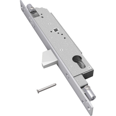 SERRATURA MONTANTE INFILARE 2153 SECUREMME - B.Q INOX F.MM 22 F.SAGOM M1 TRIPL+SCR+Q8 E.MM 25