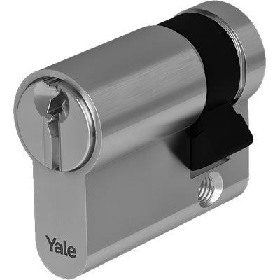 MEZZO CILINDRO SAGOMATO Y500 YALE - OTTONE NICHELATO CHIAVI 3 CAMMA DIN MM 50 40+10