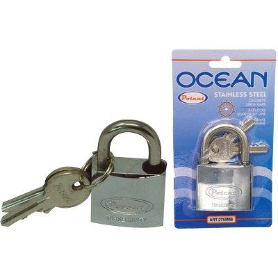 LUCCHETTO OCEAN 2700MB POTENT - OTTONE ARCO ACCIAIO INOX CHIAVI 2 MM 40