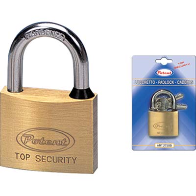 LUCCHETTO 2700B POTENT - OTTONE ARCO CROMATO CHIAVI 2 MM 40