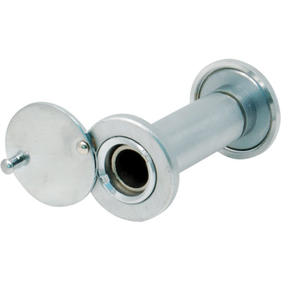 SPIONCINO GRANDANGOLO PORTE POTENT - FINITURA CROMO SATINATO F.MM 14 L.MM 50/82