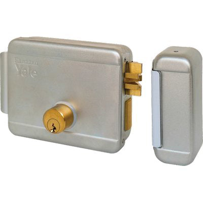 SERRATURA CANCELLO APPLICARE ELETTRICA 68080 YALE - ZINC C.TONDO FISSO M2+SCR+TETT E.MM 70 SX