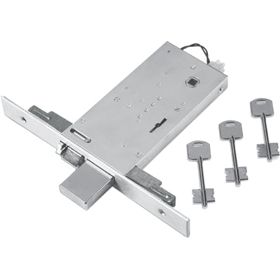 SERRATURA METALLO INFILARE ELETTRICA 69 FEB - B.Q ZIN F.MM 25 DM M4 TRIPL+SCR H.MM 81 E.MM 90