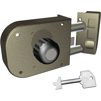 SERRATURA LEGNO APPLICARE 1650 CR - C.POMPA M2+SCR+POMOLO E.MM 60 SX