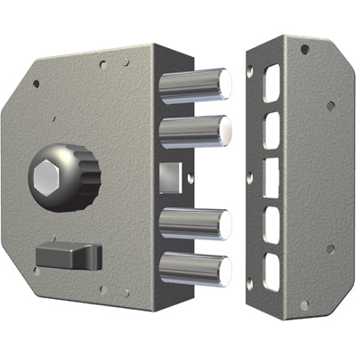 SERRATURA LEGNO APPLICARE 3050 CR - C.POMPA M4+SCR+POMOLO E.MM 60 SX