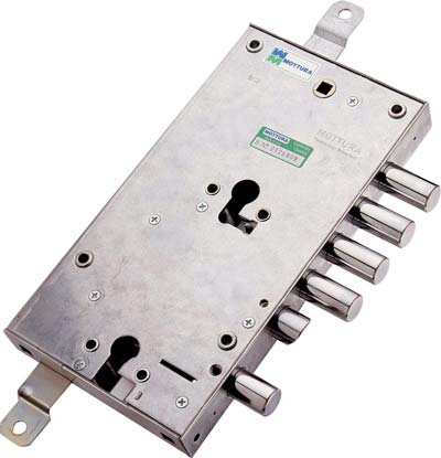 SERRATURA METALLO APPLICARE 85595 MOTTURA - DOPPIO F.SAGOM M2 TRIPL+SCR IP.MM 28 E.MM 63 DX