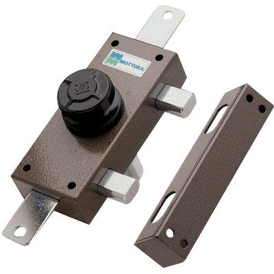 SERRATURA LEGNO APPLICARE 34329-C10 MOTTURA - C.EUROPEO M2 + POMO TRIPLICE E.MM 30