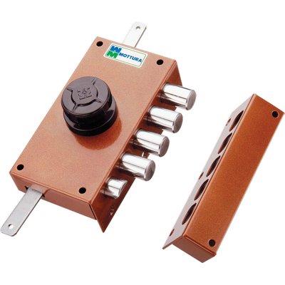 SERRATURA LEGNO APPLICARE 30437 MOTTURA - C.POMPA M2 + SCR + POMOLO E.MM 30 SX