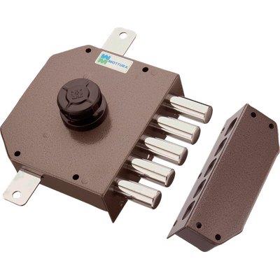 SERRATURA LEGNO APPLICARE 30621 MOTTURA - C.POMPA M4 TRIPL + POMOLO E.MM 63 DX