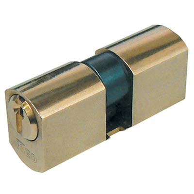 CILINDRO TONDO SFACCETTATO 8400 ISEO - OTTONE CHIAVI 3 D.MM 22 L.MM 54 27+27