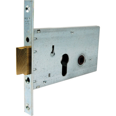 SERRATURA METALLO INFILARE 121 WELKA - B.Q ZINC F.MM 16 F.SAGOM M1+SCR H.MM 78 E.MM 60
