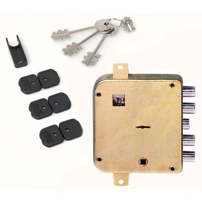 SERRATURA METALLO APPLICARE SER 322 DIERRE ATRA - DM M4 TRIPL+SCR IP.MM 28 E.MM 65 DX