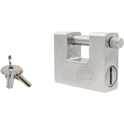 LUCCHETTO ANTISCASSO SSU-84UK ILSA - ACCIAIO CARBONITRURATO CROMATO CHIAVI 3 MM 84 KA2
