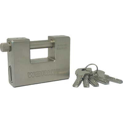 LUCCHETTO ANTISCASSO WORKIT - ACCIAIO SOLIDO TEMPRATO CHIAVI 5 MM 84