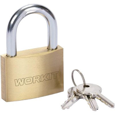LUCCHETTO WORKIT - OTTONE ARCO CROMATO CHIAVI 3 MM 20