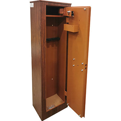ARMADIO PORTA FUCILI WOOD 5 POSTI EFFE - + TESORETTO CM 35X25 H.CM 145