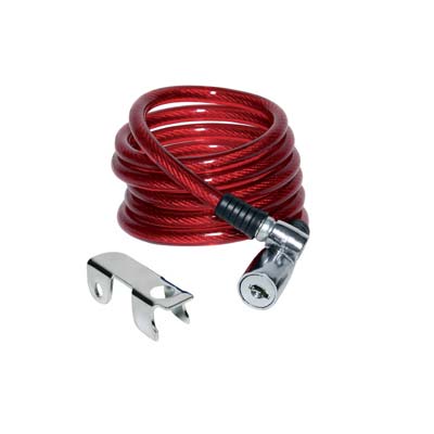 ANTIFURTO FUNE A SPIRALE BICI-MOTO 87302 ILSA - ACCIAIO MM 8 CM 150 + SUPPORTO