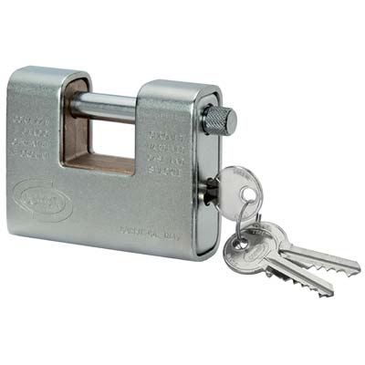 LUCCHETTO ANTISCASSO CORAZZATO YALE/CORBIN - OTTONE ACCIAIO CROMATO CHIAVI 2 MM 62