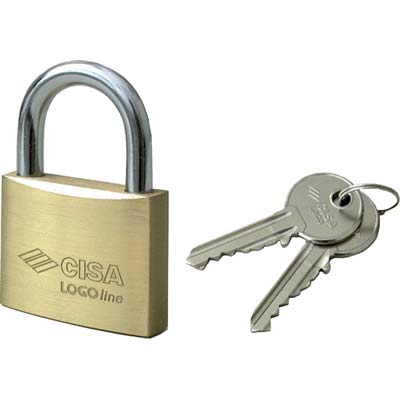 LUCCHETTO 21010 LOGO - OTTONE ARCO CROMATO CHIAVI 2 MM 25