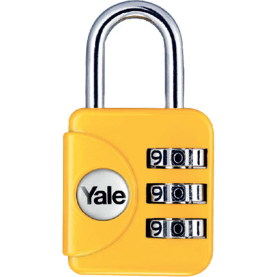 LUCCHETTO A COMBINAZIONE YP1 YALE - ACCIAIO VERNICIATO ARCO CROMATO MM 28