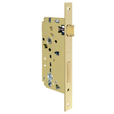 SERRATURA LEGNO INFILARE 80852 AGB - B.Q OTTONATO F.MM 22 F.SAGOM M2+SCR+Q8 E.MM 35