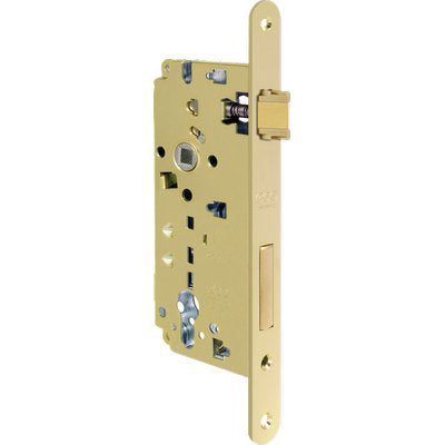 SERRATURA LEGNO INFILARE 80851 AGB - B.T OTTONATO F.MM 22 F.SAGOM M2+SCR+Q8 E.MM 50