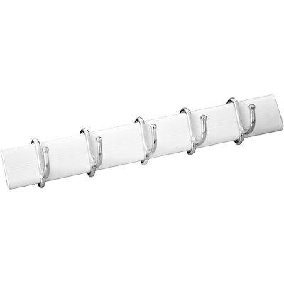 APPENDITUTTO ADESIVO MINI - ALLUMINIO GANCI POSTI 5 CM 25 BIANCO/BIANCO