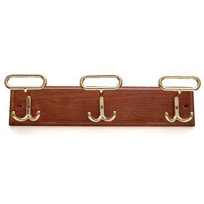 APPENDIABITI A MURO LEONZIO - LEGNO NOCE ACCIAIO ORO POSTI 3 CM 32