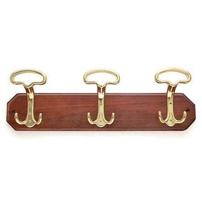 APPENDIABITI A MURO LADY - LEGNO NOCE ACCIAIO ORO POSTI 3 CM 50