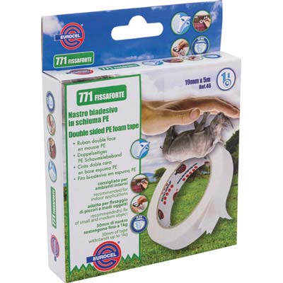 NASTRO BIADESIVO 771 FISSAFORTE EUROCEL - MM 19 ML  5
