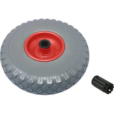 RUOTA PU ANTIFORO X BRAVETTA MOZZO CENTRATO WORKIT - 3.00X4" DISCO METALLO MOZZO MM 75 F.MM 20