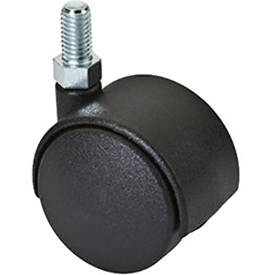RUOTA X MOBILI DOPPIA PERNO FILETTATO - NYLON NERO MA8X12 D.MM 50 KG 45