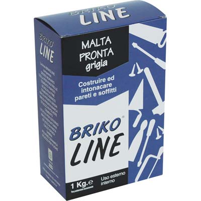 INTONACO PRONTO GRIGIO BRIKO LINE - KG 1