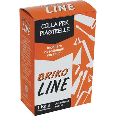 COLLANTE MAIOLICHE POLVERE BRIKO LINE - BIANCO KG 1