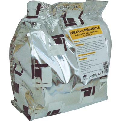 COLLANTE MAIOLICHE POLVERE BRIKO LINE - BIANCO KG 5