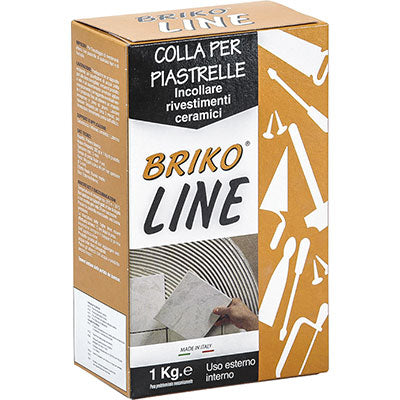 COLLANTE MAIOLICHE POLVERE BRIKO LINE - GRIGIO KG 1