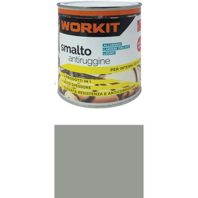 SMALTO ANTIRUGGINE WORKIT - GRIGIO ARGENTO ML 750