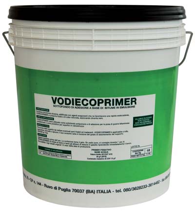 PRIMER BITUMINOSO VODIECOPRIMER VODICHEM - BASE ACQUA NERO LT 18