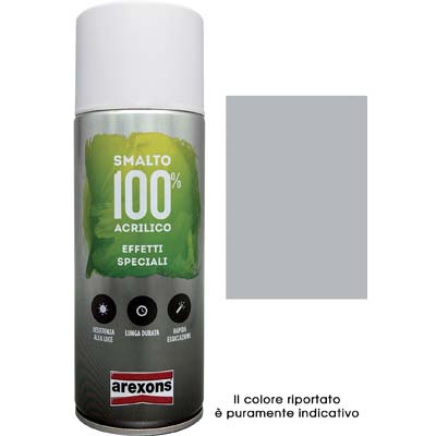 SMALTO SPRAY 100% ACRILICO METALLIZZANTE AREXONS - ARGENTO ML 400